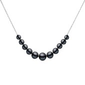 Colier perle naturale negre si argint DiAmanti SK20113N_B-G